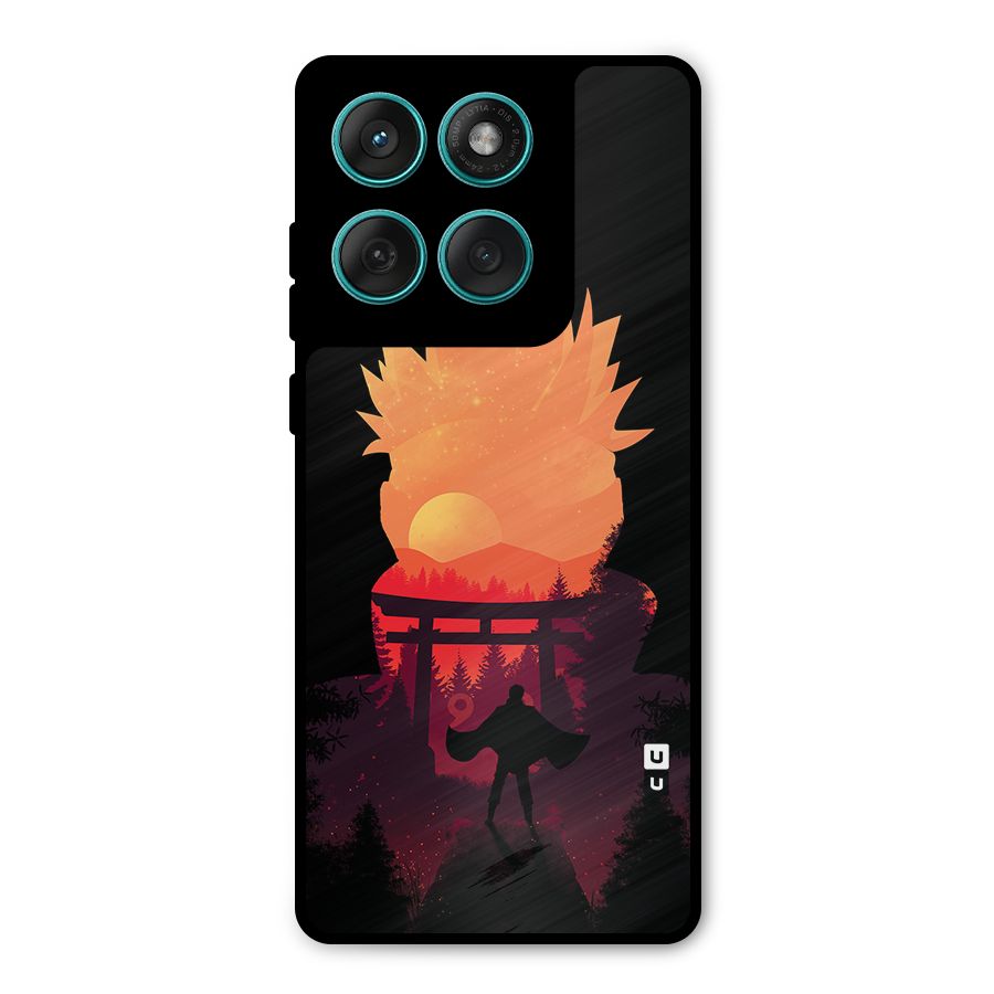 Naruto Anime Sunset Art Metal Back Case for Motorola Edge 60 Fusion