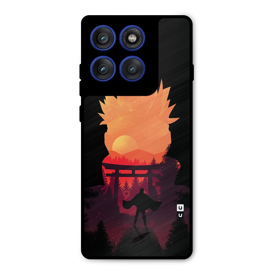 Naruto Anime Sunset Art Metal Back Case for Motorola Edge 60 Pro