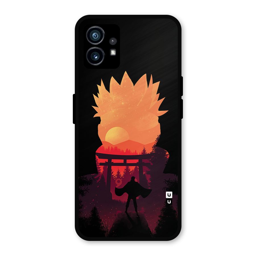 Naruto Anime Sunset Art Metal Back Case for Nothing Phone 1