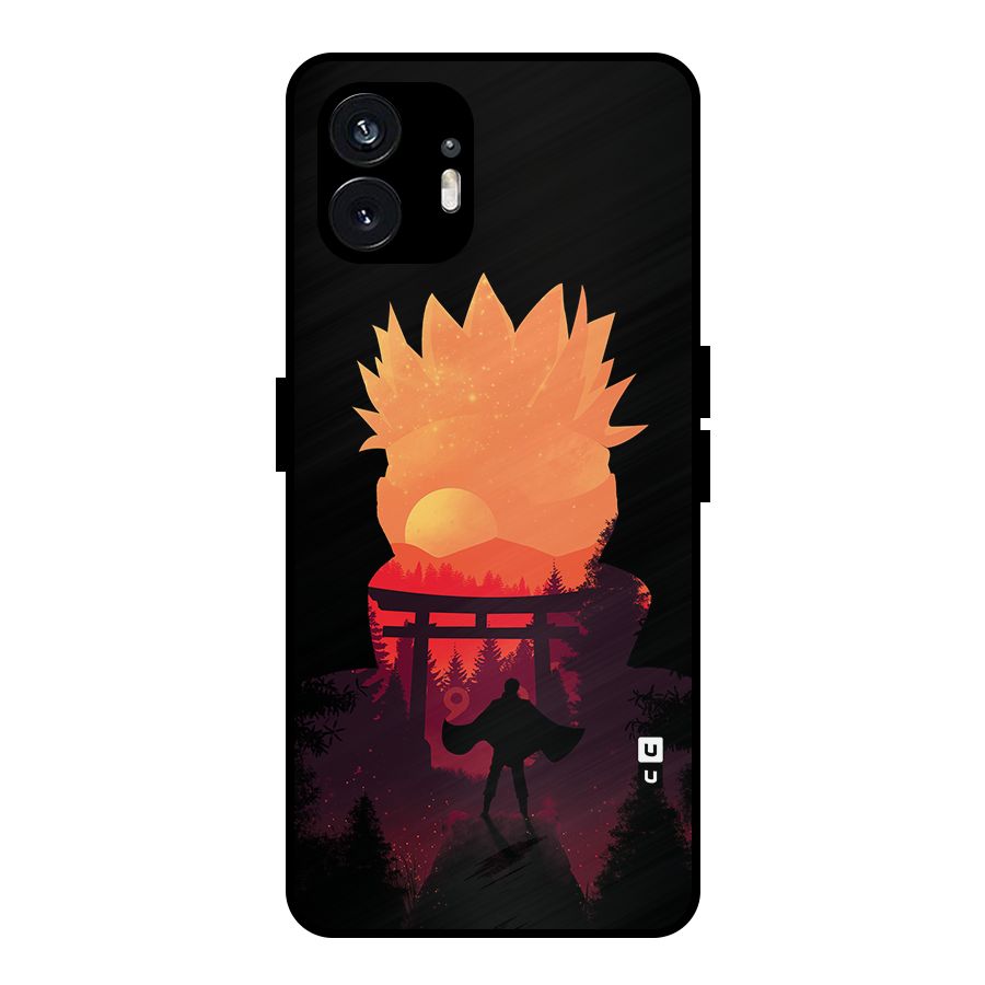 Naruto Anime Sunset Art Metal Back Case for Nothing Phone 2
