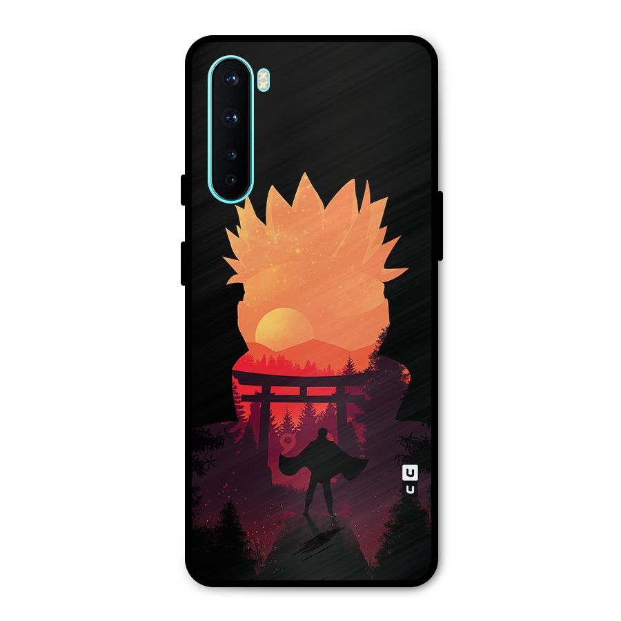 Naruto Anime Sunset Art Metal Back Case for OnePlus Nord
