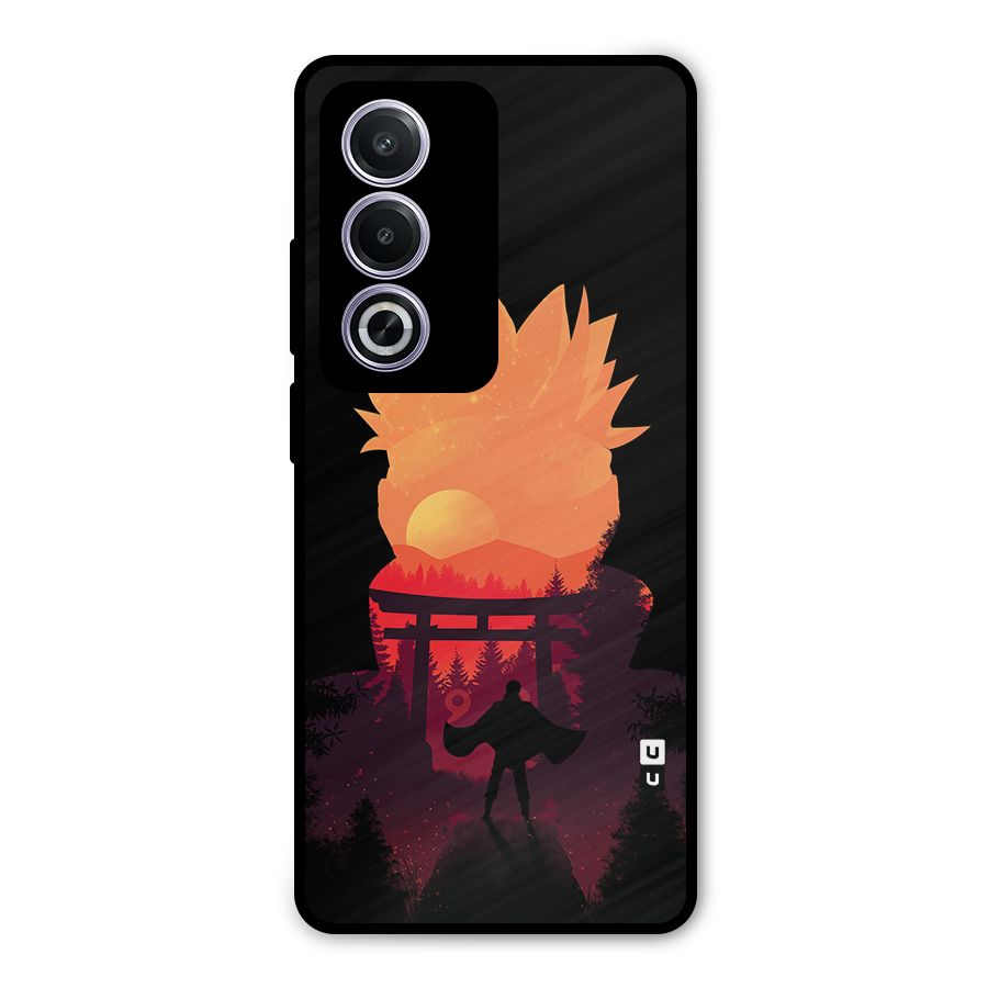 Naruto Anime Sunset Art Metal Back Case for Oppo A3 Pro