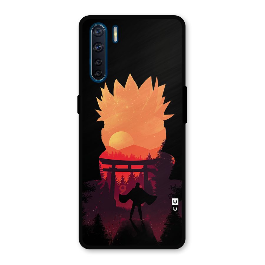 Naruto Anime Sunset Art Metal Back Case for Oppo F15