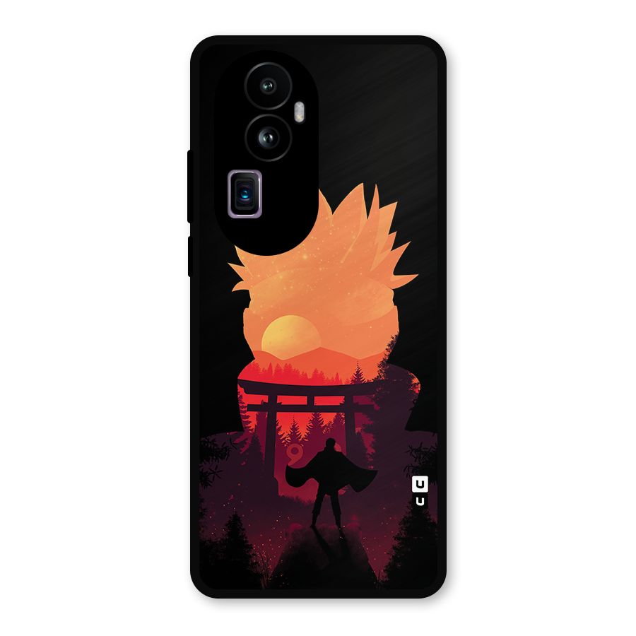 Naruto Anime Sunset Art Metal Back Case for Oppo Reno10 Pro Plus