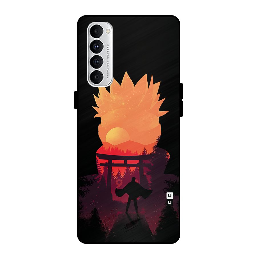 Naruto Anime Sunset Art Metal Back Case for Oppo Reno4 Pro