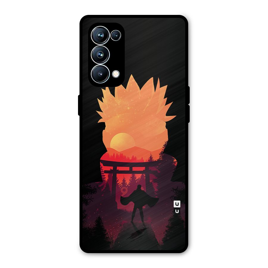 Naruto Anime Sunset Art Metal Back Case for Oppo Reno5 Pro 5G