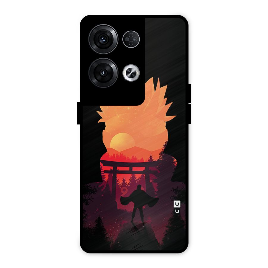 Naruto Anime Sunset Art Metal Back Case for Oppo Reno8 Pro 5G