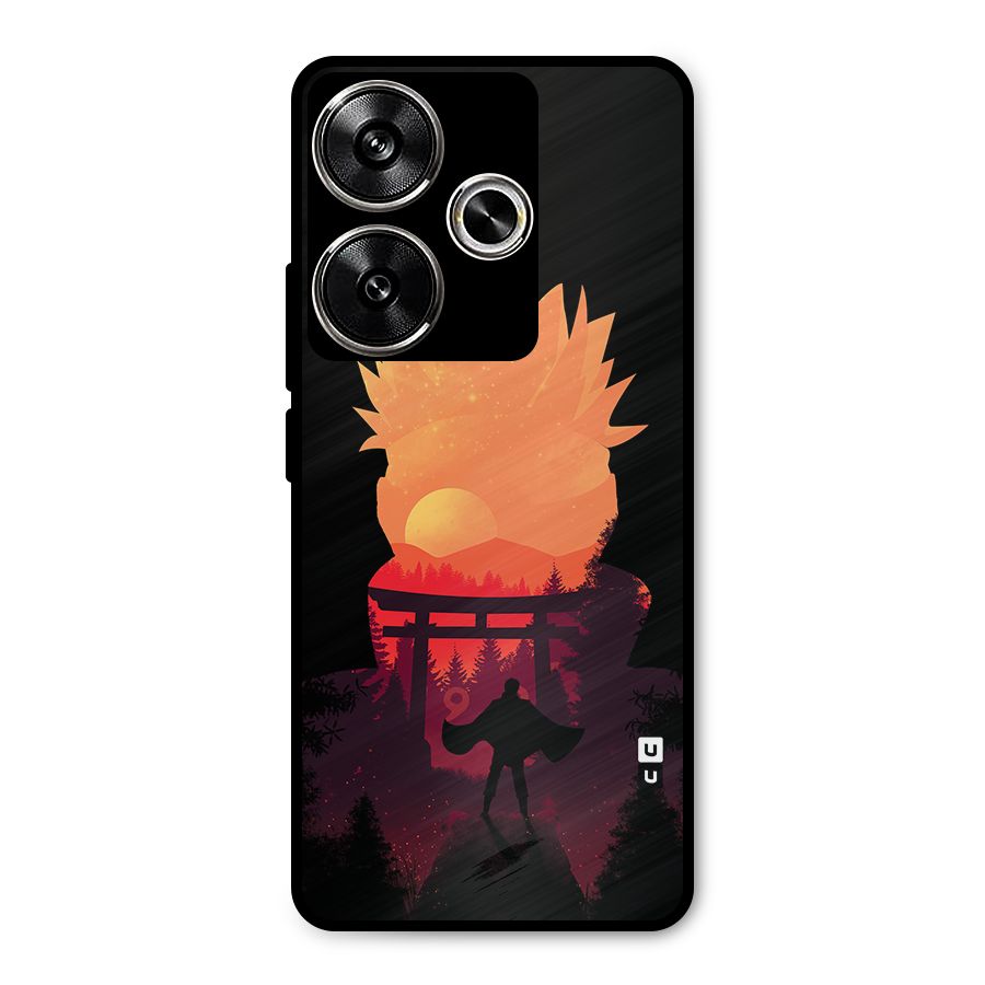 Naruto Anime Sunset Art Metal Back Case for Poco F6