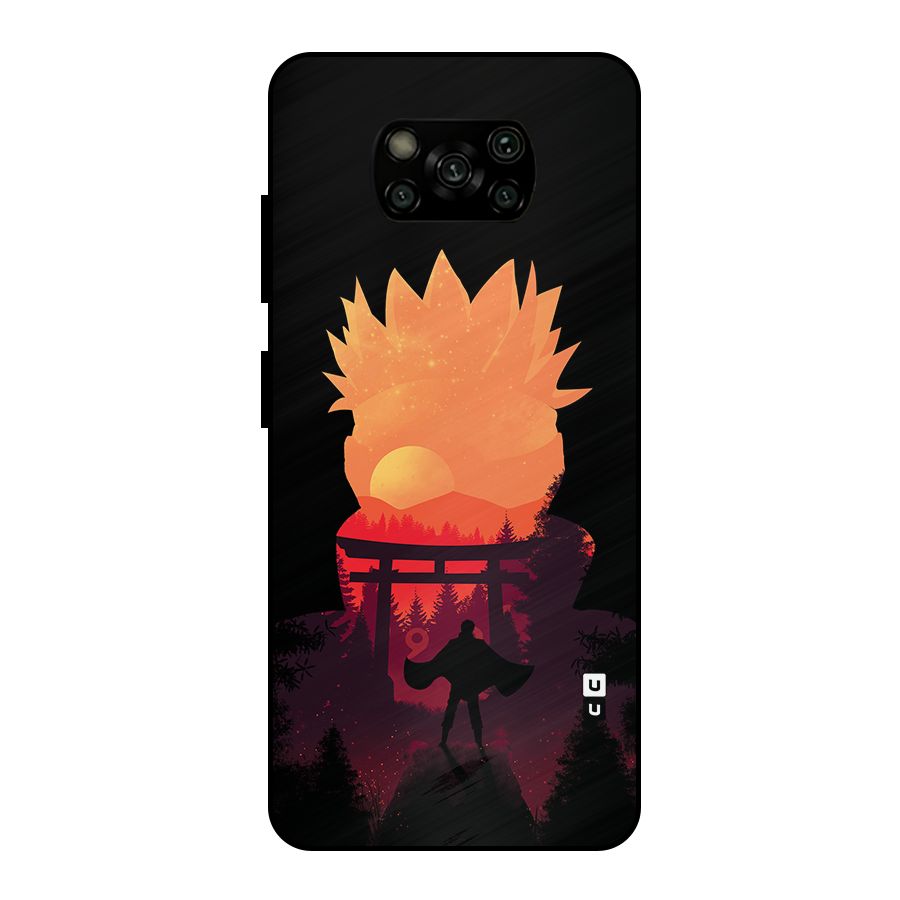 Naruto Anime Sunset Art Metal Back Case for Poco X3
