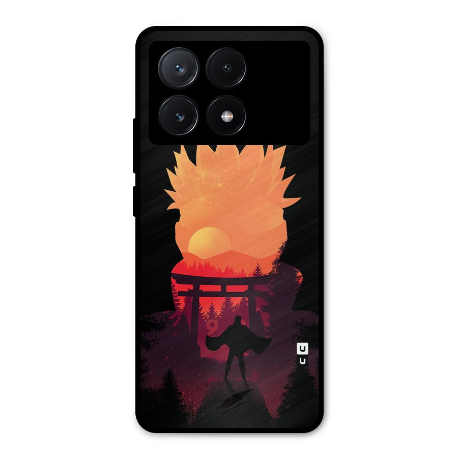 Naruto Anime Sunset Art Metal Back Case for Poco X6 Pro