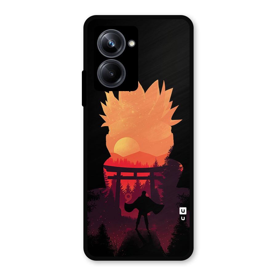 Naruto Anime Sunset Art Metal Back Case for Realme 10 Pro