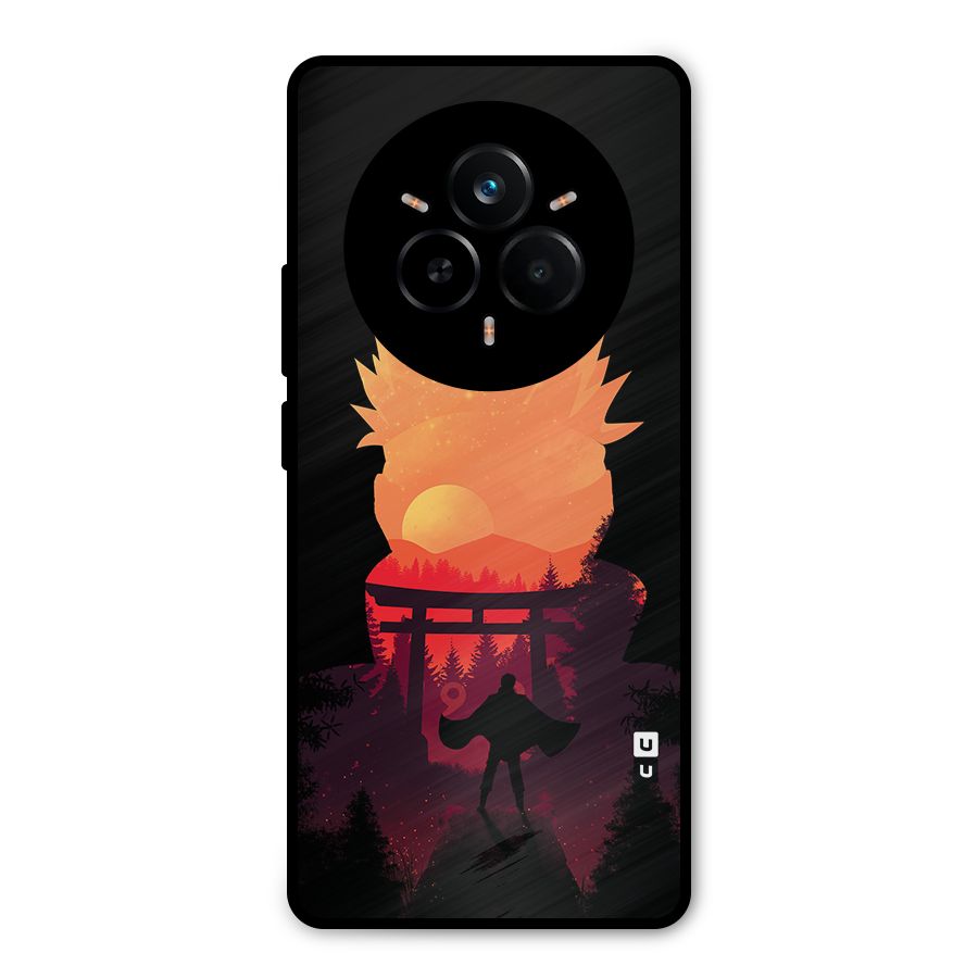 Naruto Anime Sunset Art Metal Back Case for Realme 14 Pro