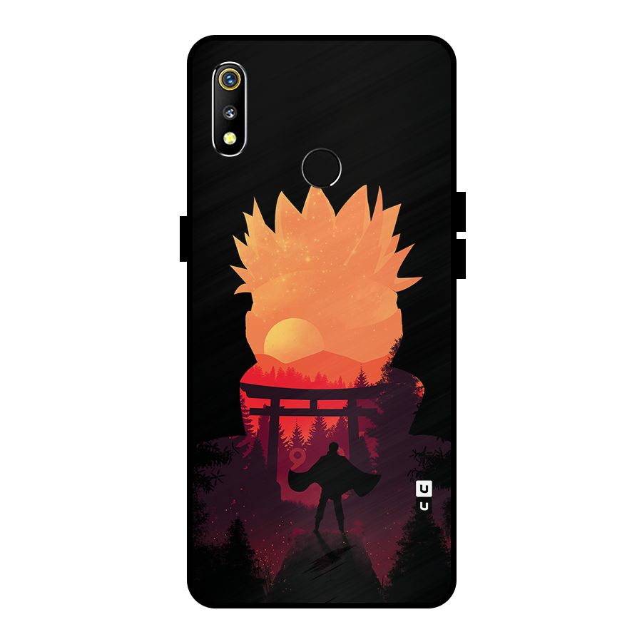 Naruto Anime Sunset Art Metal Back Case for Realme 3