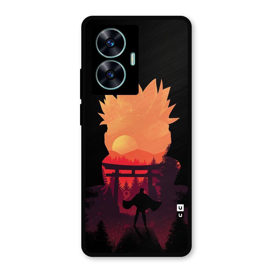 Naruto Anime Sunset Art Metal Back Case for Realme Narzo N55