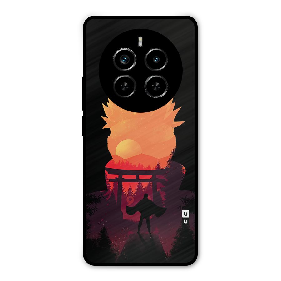 Naruto Anime Sunset Art Metal Back Case for Realme P1 Pro