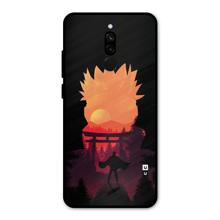 Naruto Anime Sunset Art Metal Back Case for Redmi 8