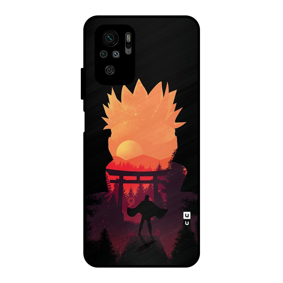 Naruto Anime Sunset Art Metal Back Case for Redmi Note 10S