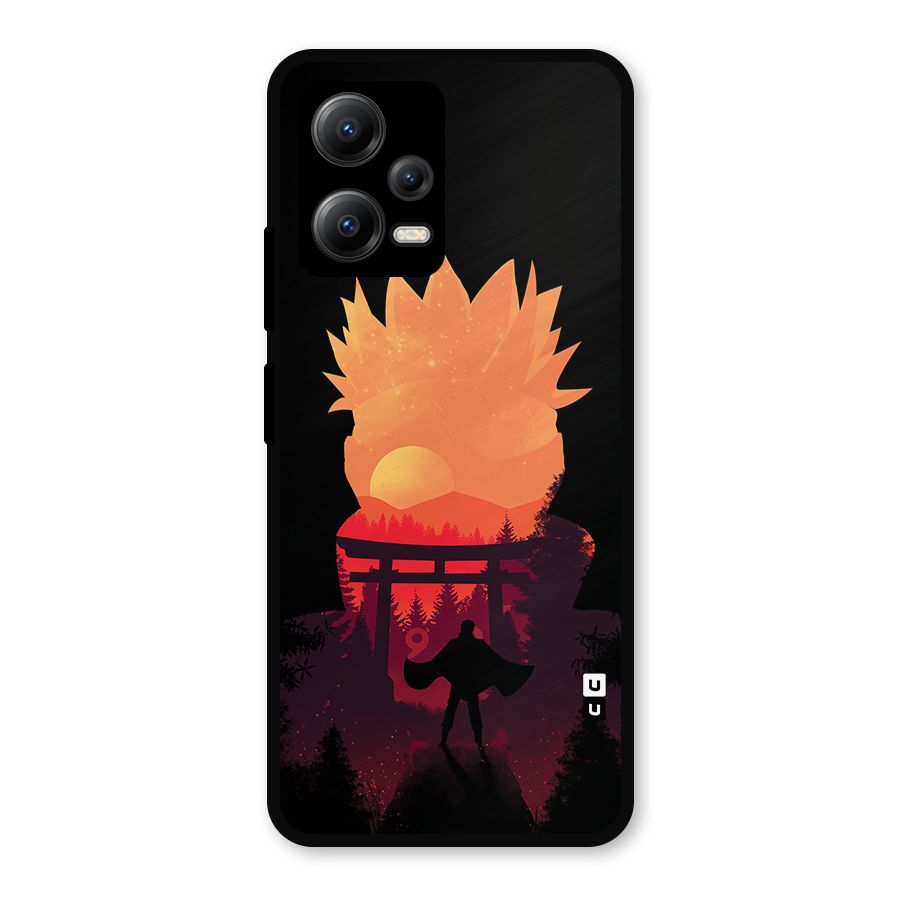 Naruto Anime Sunset Art Metal Back Case for Redmi Note 12 5G
