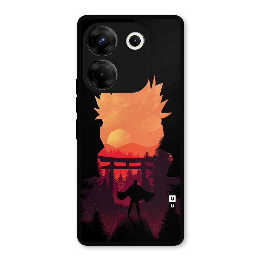 Naruto Anime Sunset Art Metal Back Case for Tecno Camon 20
