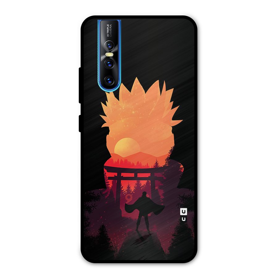 Naruto Anime Sunset Art Metal Back Case for Vivo V15 Pro