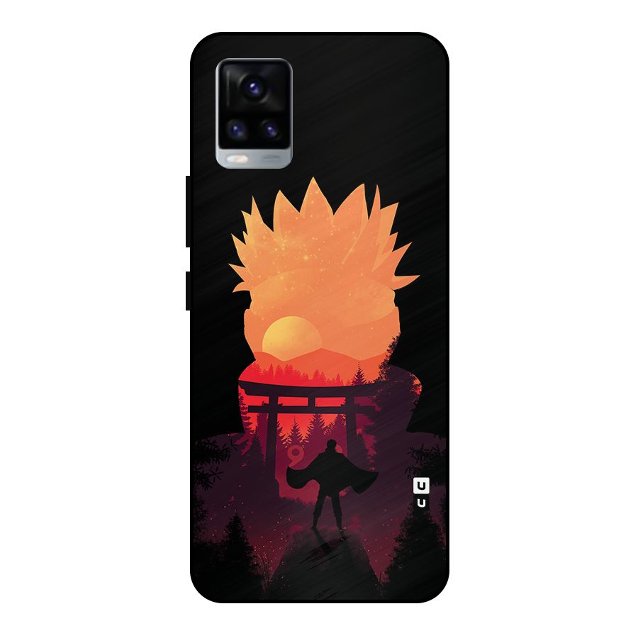Naruto Anime Sunset Art Metal Back Case for Vivo V20 2021