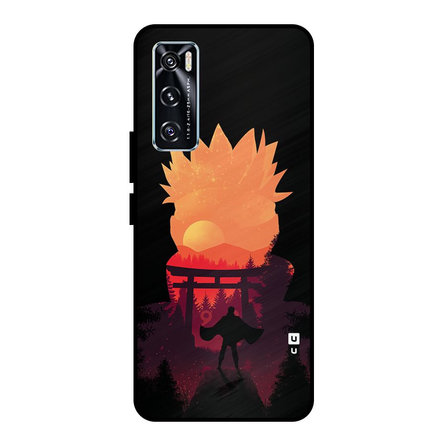 Naruto Anime Sunset Art Metal Back Case for Vivo V20 SE