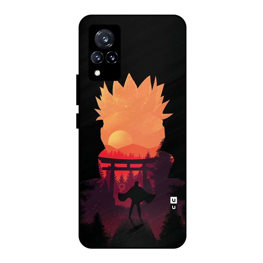 Naruto Anime Sunset Art Metal Back Case for Vivo V21 5G