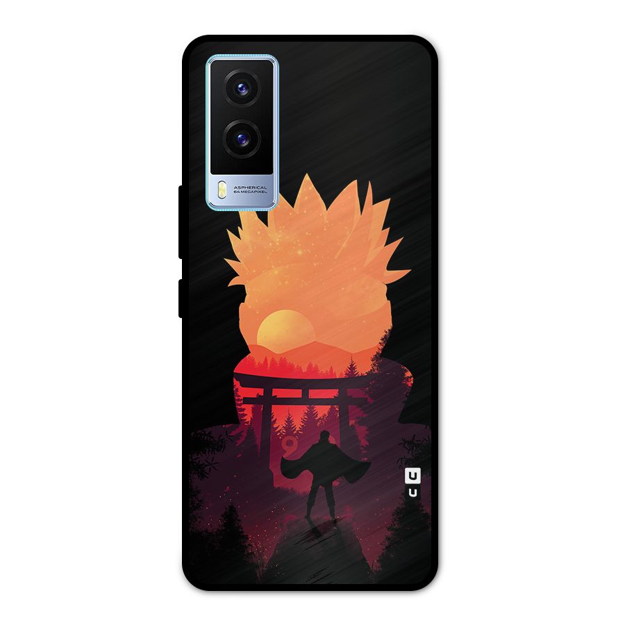 Naruto Anime Sunset Art Metal Back Case for Vivo V21e 5G