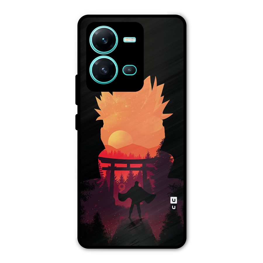 Naruto Anime Sunset Art Metal Back Case for Vivo V25