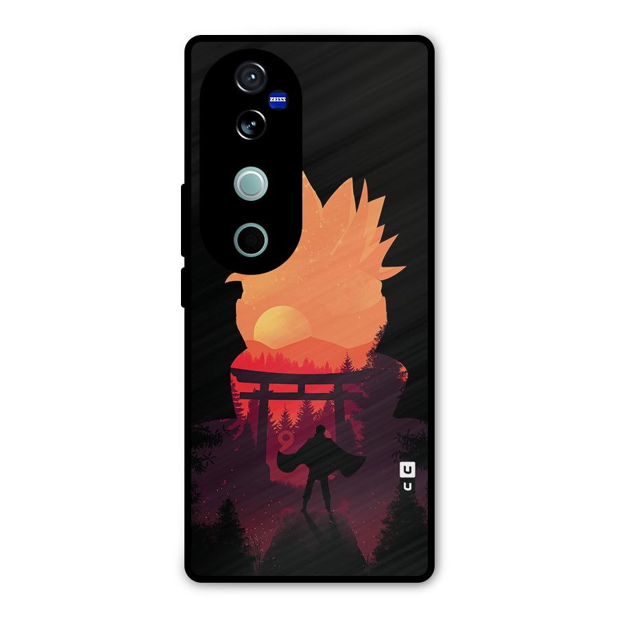 Naruto Anime Sunset Art Metal Back Case for Vivo V40 Pro