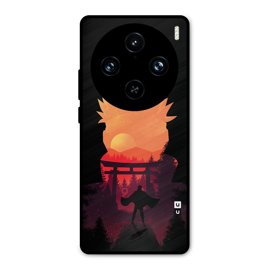 Naruto Anime Sunset Art Metal Back Case for Vivo X100 Pro