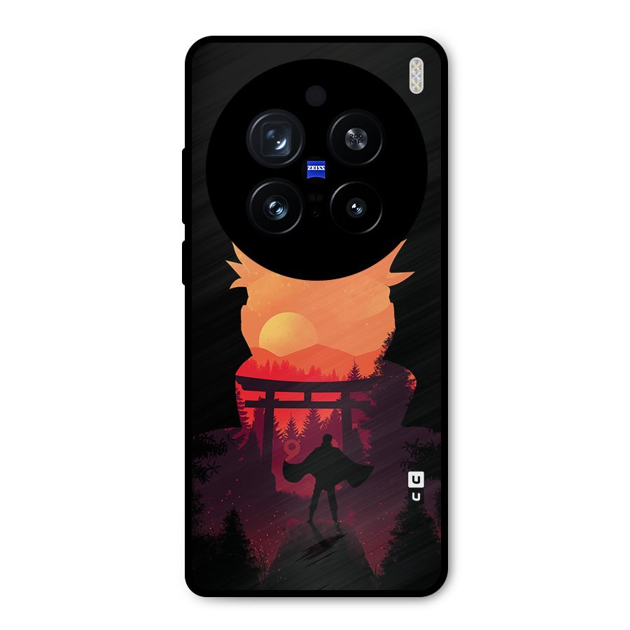 Naruto Anime Sunset Art Metal Back Case for Vivo X200 Pro