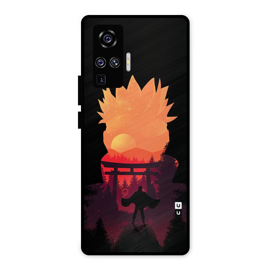 Naruto Anime Sunset Art Metal Back Case for Vivo X50 Pro