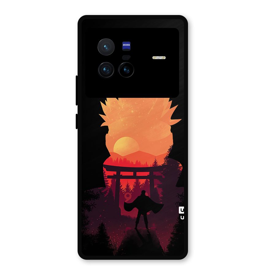 Naruto Anime Sunset Art Metal Back Case for Vivo X80