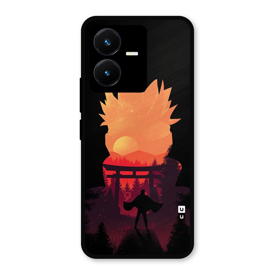 Naruto Anime Sunset Art Metal Back Case for Vivo Y22s