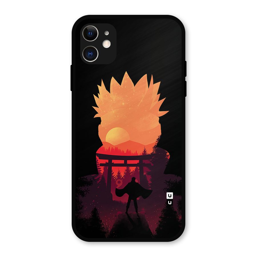 Naruto Anime Sunset Art Metal Back Case for iPhone 11