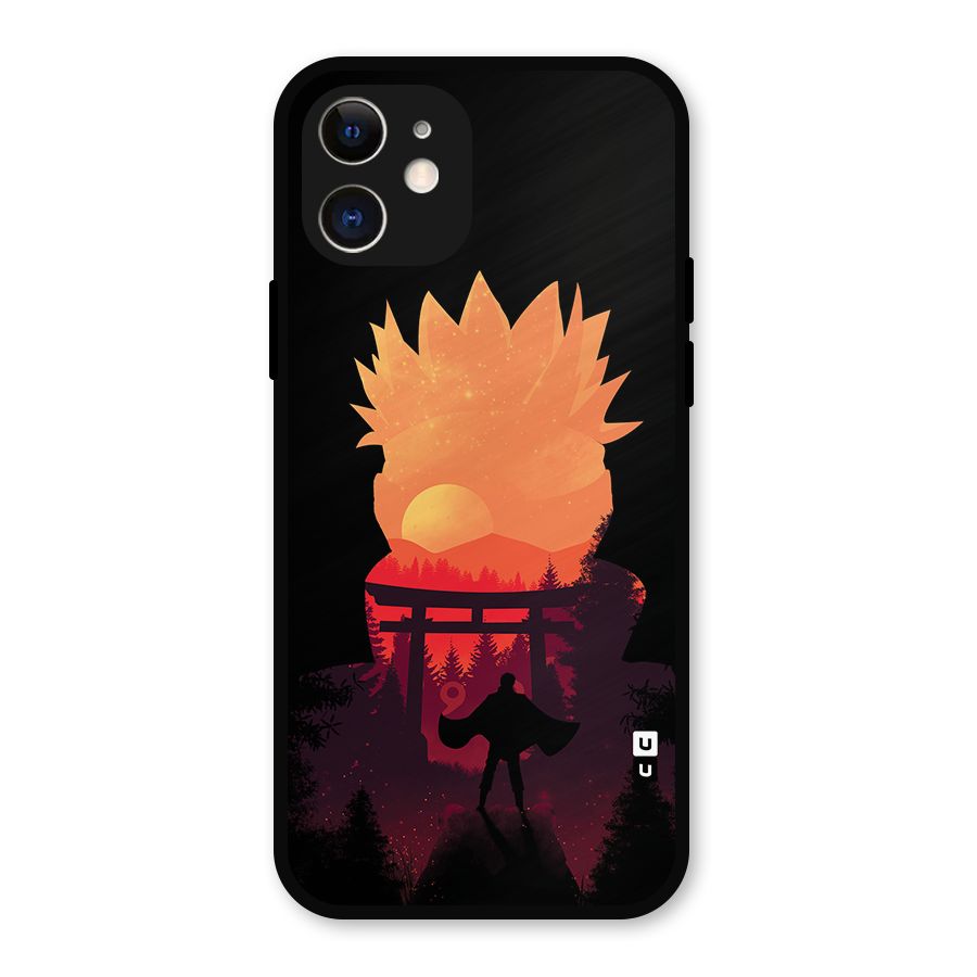 Naruto Anime Sunset Art Metal Back Case for iPhone 12