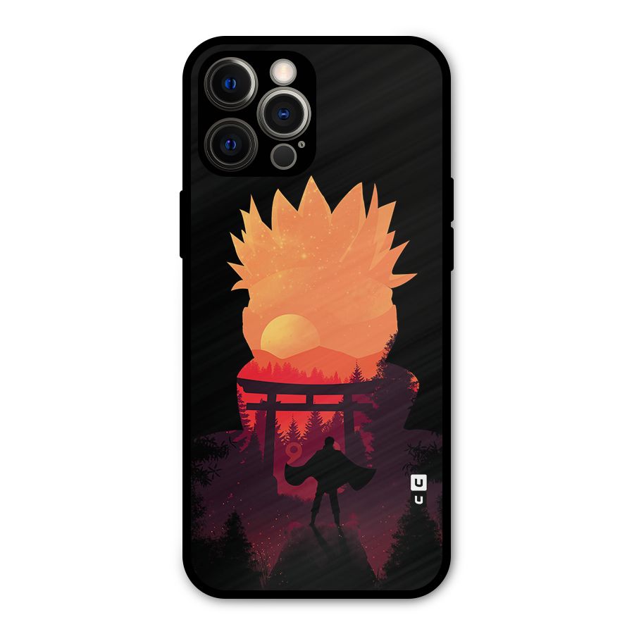 Naruto Anime Sunset Art Metal Back Case for iPhone 12 Pro Max