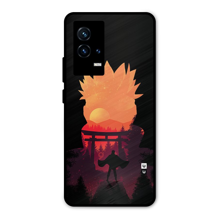Naruto Anime Sunset Art Metal Back Case for iQOO 9 5G