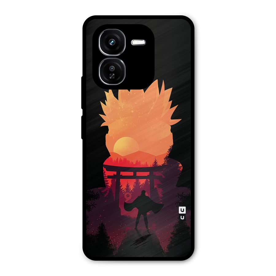 Naruto Anime Sunset Art Metal Back Case for iQOO Z9x