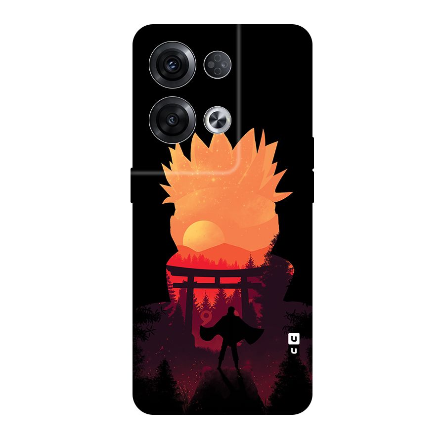 Naruto Anime Sunset Art Original Polycarbonate Back Case for Oppo Reno8 Pro 5G