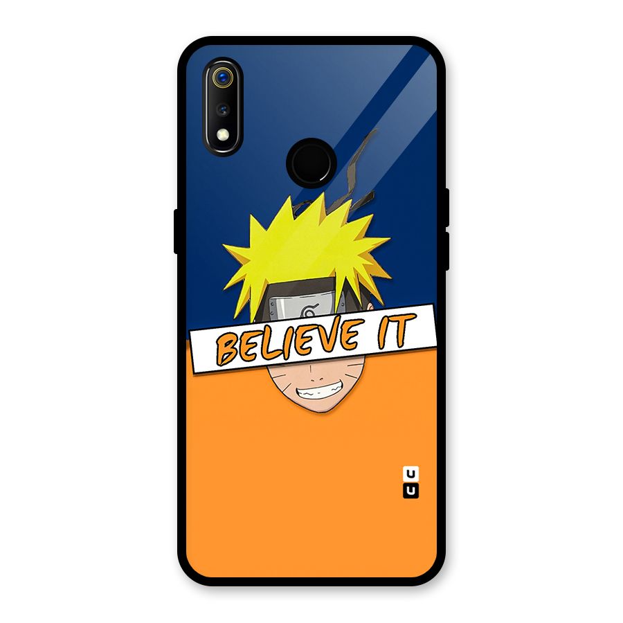 Naruto Believe It Glass Back Case for Realme 3i