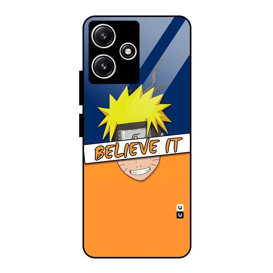 Naruto Believe It Glass Back Case for Redmi 12 5G
