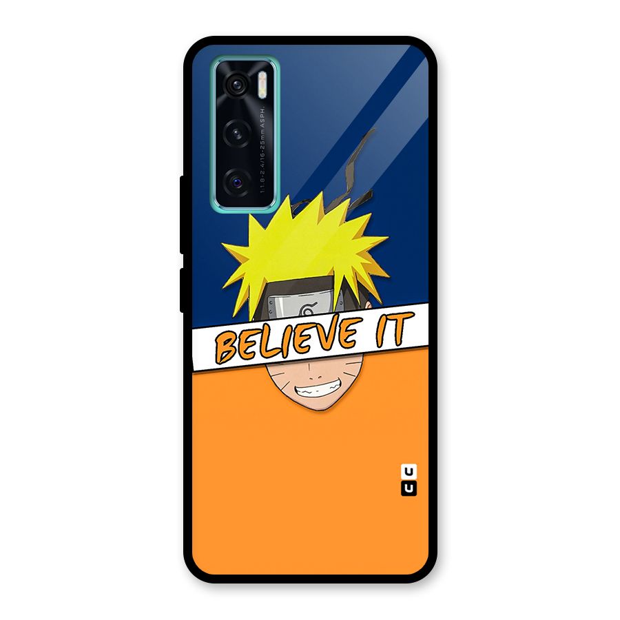 Naruto Believe It Glass Back Case for Vivo V20 SE