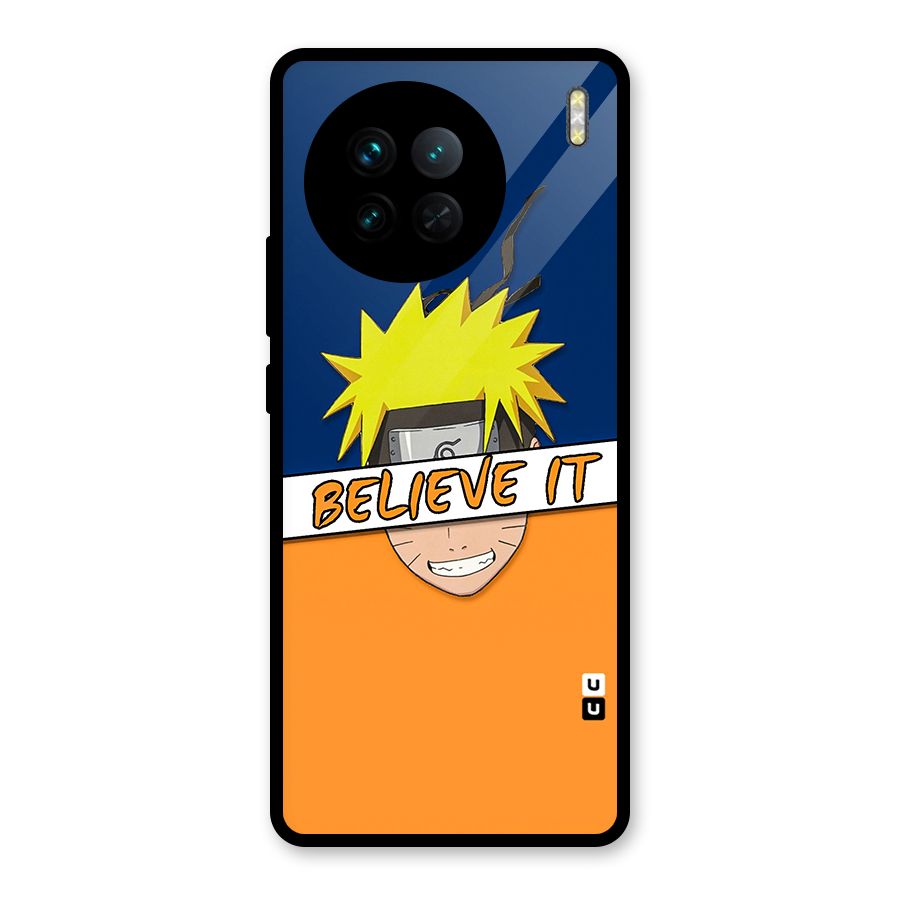 Naruto Believe It Glass Back Case for Vivo X90