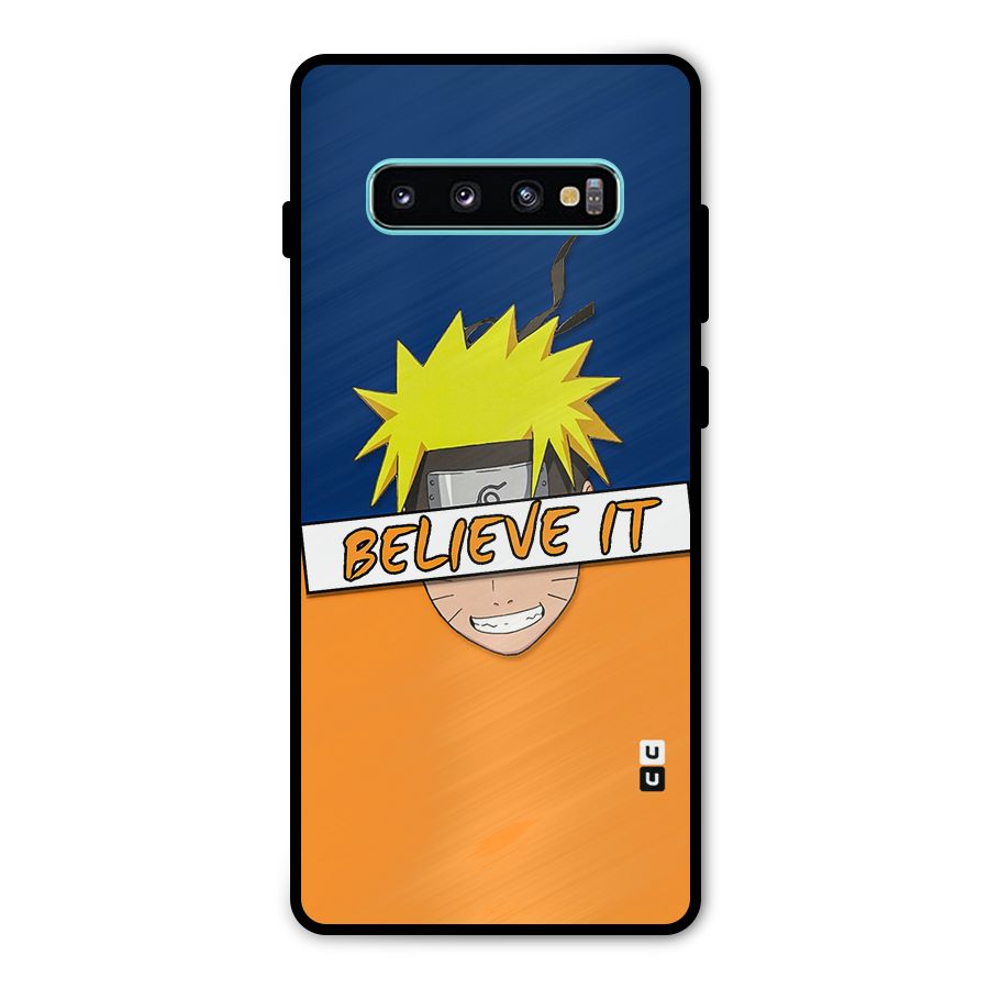 Naruto Believe It Metal Back Case for Galaxy S10 Plus