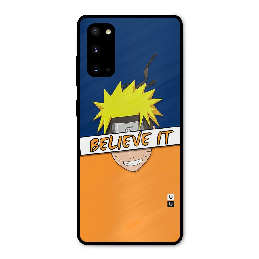 Naruto Believe It Metal Back Case for Galaxy S20