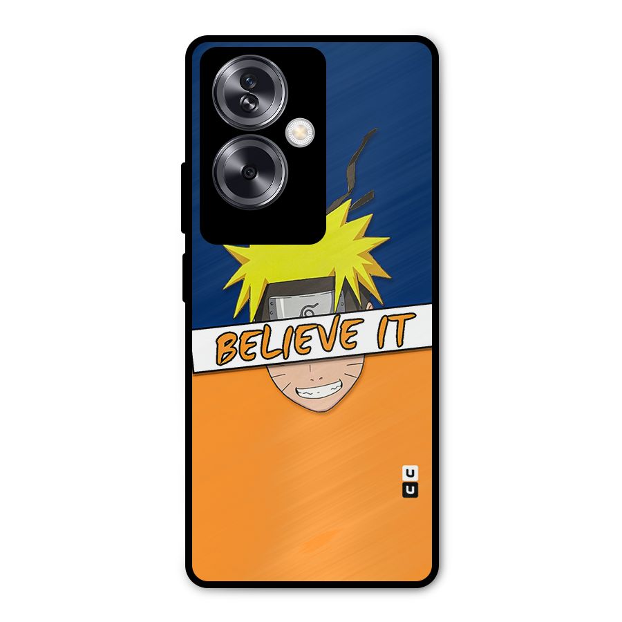 Naruto Believe It Metal Back Case for Oppo A79 5G