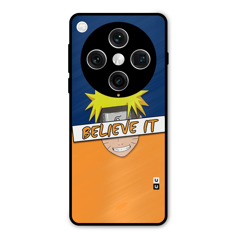 Naruto Believe It Metal Back Case for Oppo Find X8 Pro
