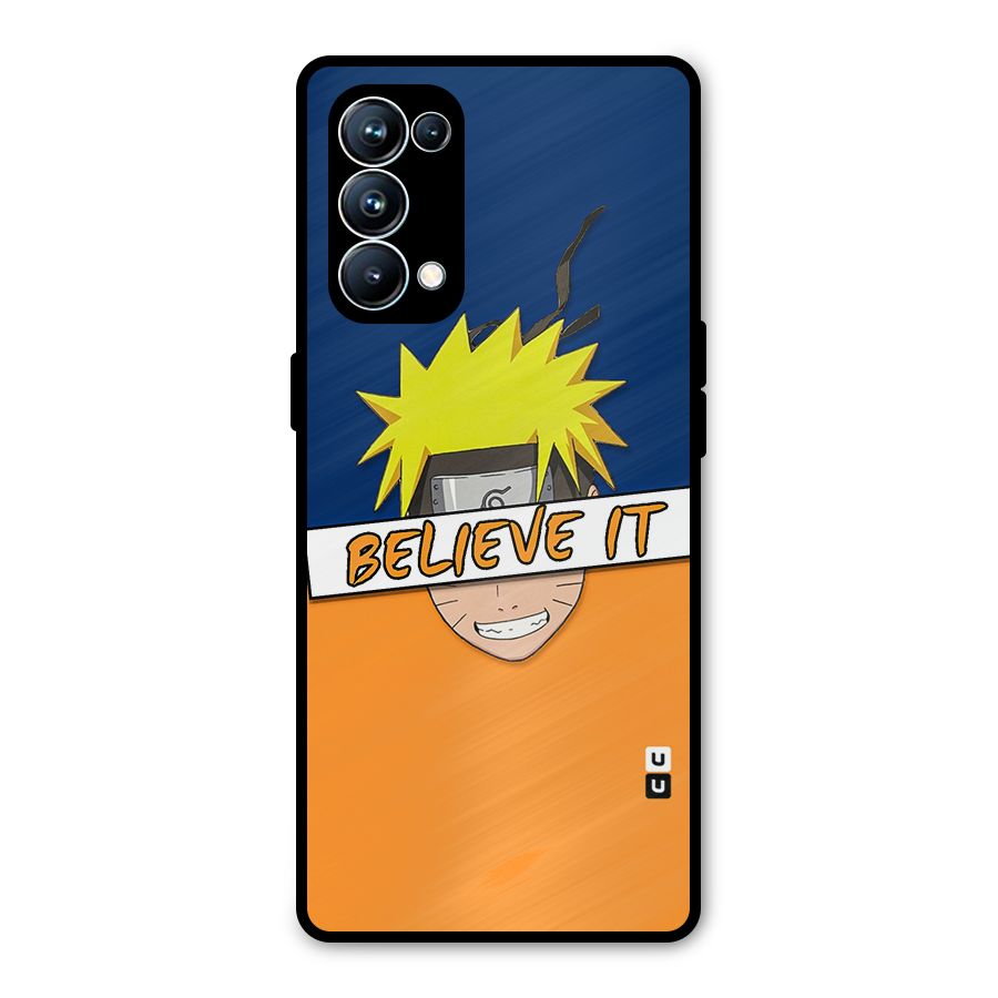 Naruto Believe It Metal Back Case for Oppo Reno5 Pro 5G
